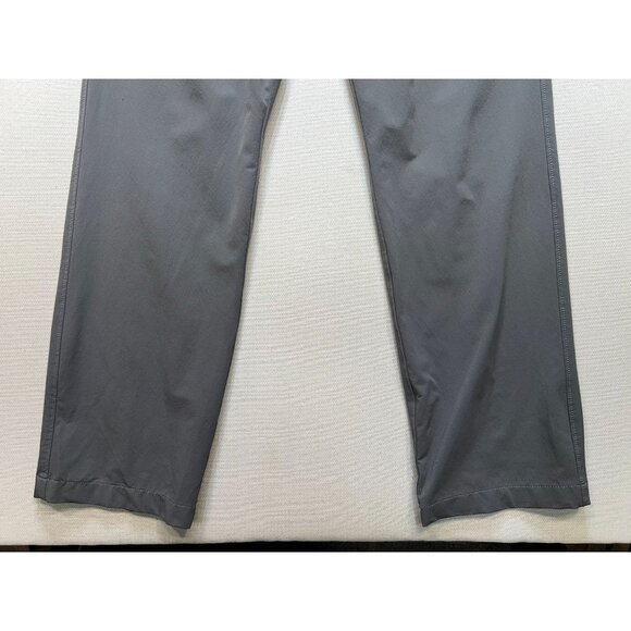 Under Armour Men's Slim Tapered Pants Flat Front Size 34x32 Gray Stretch Pockets - Picture 7 of 13
